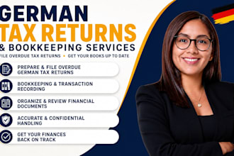 file overdue german tax returns and provide bookkeeping services