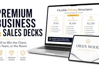 design a professional business presentation and sales deck
