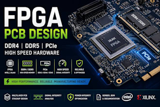 design fpga pcb, ddr4 ddr5 memory, pcie and high speed hardware