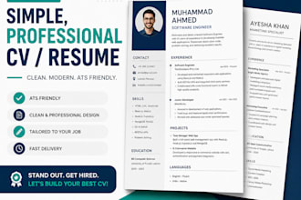 design professional cvs, resumes, presentations, and social media posts cv pro