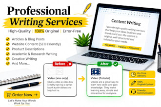 write SEO blogs and do pdf to word typing  and document formatting