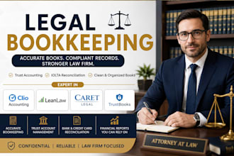 legal bookkeeping in clio accounting, leanlaw, caret and trustbooks