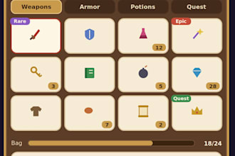 design any game interface for you in any style