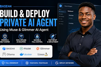 build deploy private self hosted offline ai agent using muse glimmer ai agent