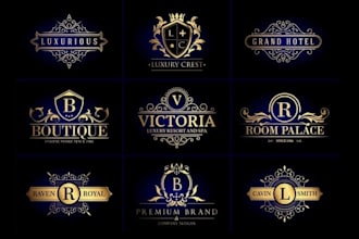 do crest, coat of arm and heraldic vintege logo design