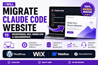 migrate claude code website to wordpress wix webflow and squarespace