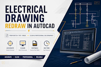 redraw any electrical drawing in autocad