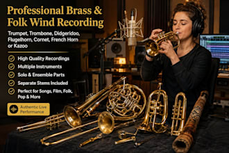 record trumpet, trombone, didgeridoo, flugelhorn,cornet, french horn,kazoo