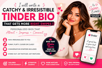 write a catchy, attractive and personalized tinder dating bio