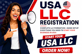 usa llc registration ein formation for non US usa bank creation physical address