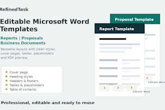 create a professional microsoft word report or proposal template