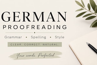 proofread and improve your german text