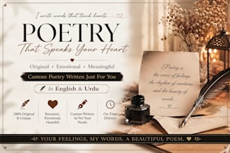 write custom romantic and emotional poetry for you