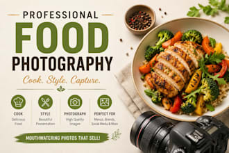 cook, style, and capture your food beautifully with professional photography