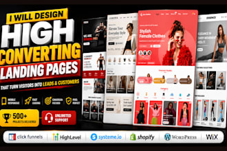 landing page design landing page on systeme io clickfunnel funnelish simvoly