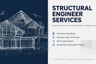 do structural calculations and engineer letter for hawaii permit