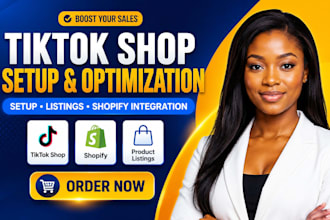 setup tiktok shop, product listings and store optimization