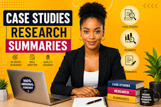 write case studies, research, and summaries