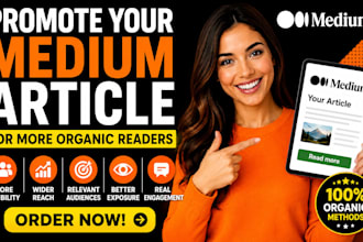 promote your medium article for more organic readers