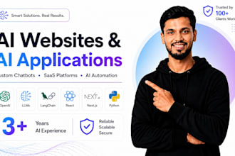develop ai website, ai web application, ai chatbot and saas software