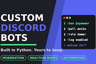 build a custom discord bot in python