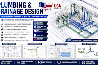 design plumbing drainage stormwater and water supply plans USA