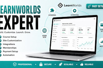 design and setup a high converting learnworlds course website