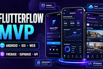 build a flutterflow mvp mobile app with firebase or supabase