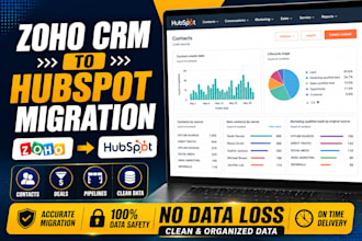 migrate zoho CRM to hubspot contacts deals pipelines and data