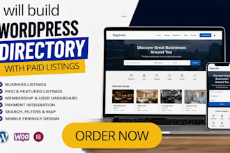 build a wordpress directory website with paid listings