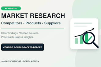 conduct market competitor and supplier research