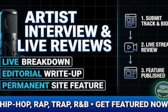 do a live music review and website write up