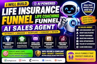 build ai powered life insurance funnel life coaching  funnel ai sales agent