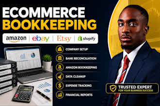 do eecommerce bookkeeping for shopify, amazon, etsy, quickbooks, xero