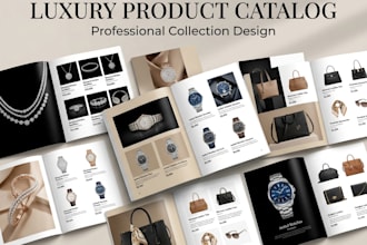 jewelry catalog, luxury collection and product booklet
