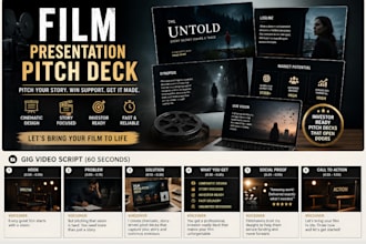 design film pitch deck cinematic movie pitch deck, TV series pitch deck design