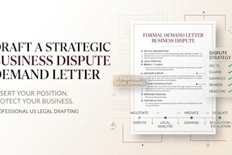 draft a strategic business dispute demand letter as a licensed attorney