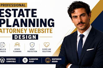 design wordpress estate planning attorney website for wills and trust lawyers
