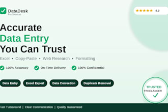 do data entry, copy paste and excel work
