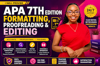 proofread your research paper and fix apa 7 citations and references
