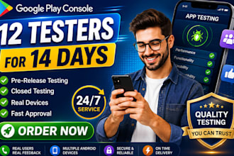 12 testers 20 testers for 14 days closed testing google play console 12 testers