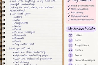 do neat and beautiful handwritten notes