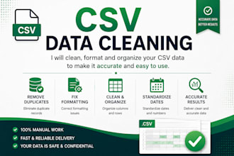 clean, format and organize your CSV data