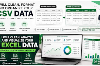clean, format and organize your CSV data