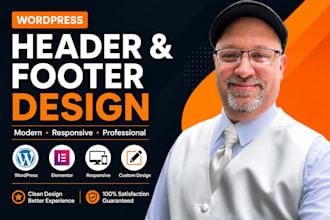 design and customize a professional wordpress header and footer