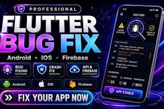 do flutter bug fix, errors and app crashes