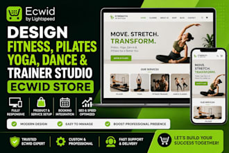 design sports fitness trainer pilates yoga studio dance school ecwid website