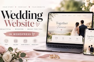 design a stunning wedding and celebrant website in wordpress