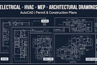 design electrical, hvac, mep and architectural plans for building permits