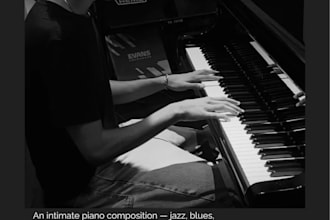 compose a soulful blues or jazz piano piece for your project
